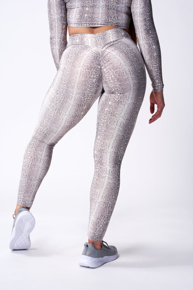 Silver Glitter Knit Leggings | Fashion World